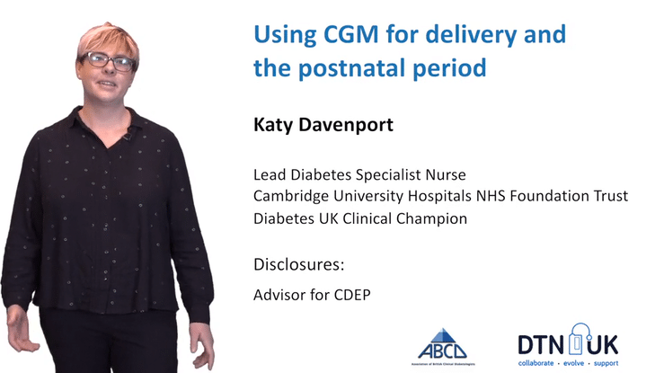 Using CGM for delivery and the postnatal period