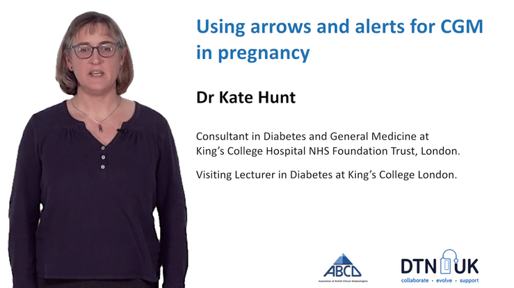 Using arrows and alerts for CGM in pregnancy