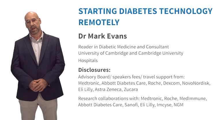 Starting diabetes technology remotely